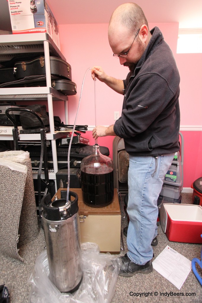 After two weeks we moved the beer to the keg.