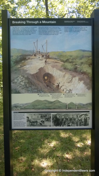 When building the tunnel, "Blasting the unstable shale with unpredictable blackpowder was dangerous business; injuries and deaths were commonplace."