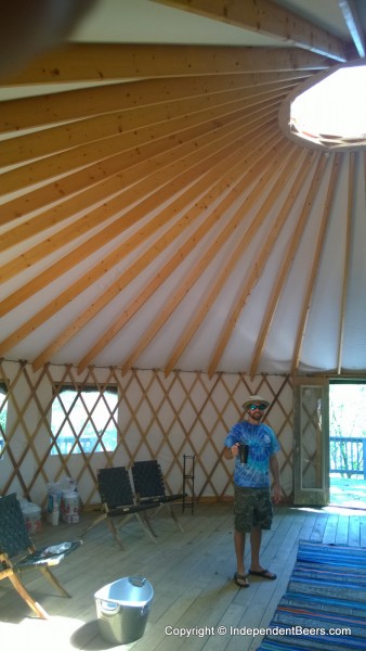 There was a yurt on site...