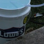 At 8:04pm (35 minutes later) the second bucket was filled for a total of 10 gallons used.